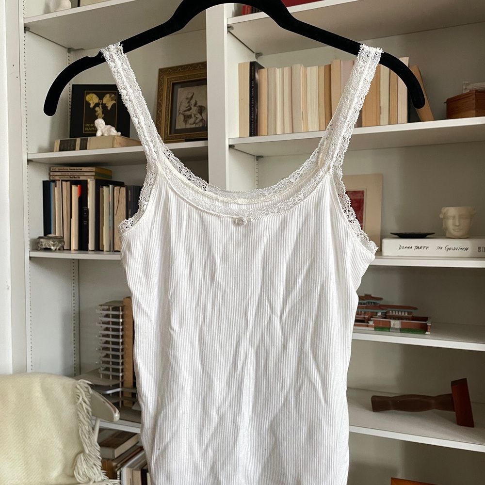 SKIMS Soft Lounge Lace Trim Cami Tank Top